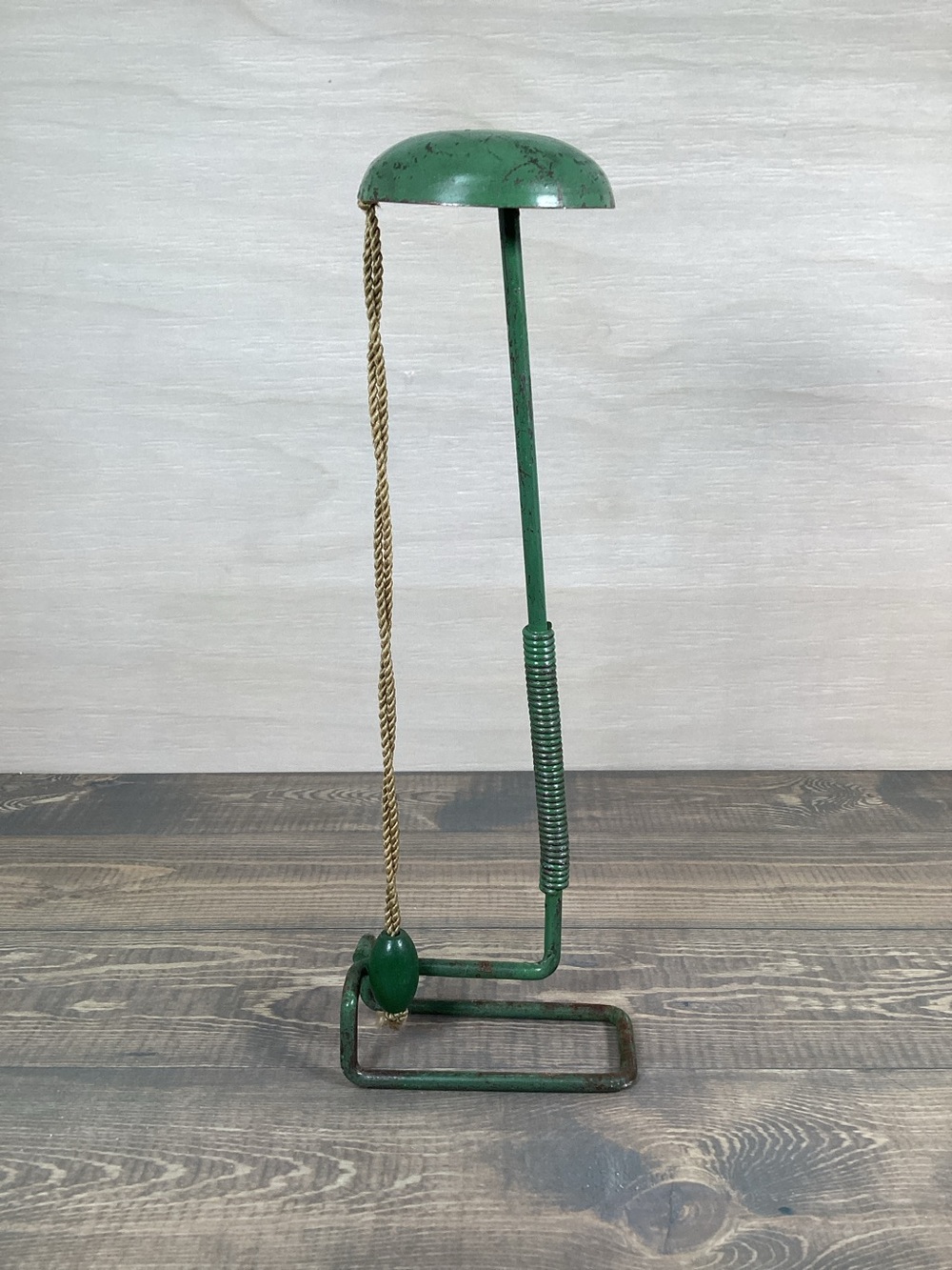 Vtg 1920s Metal Hat Stand Shelf Slip-On Center Spring Millinery Shop Display